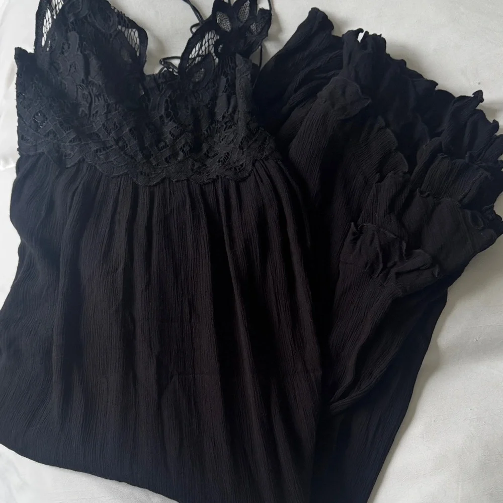 FREE PEOPLE Black Maxi Lace Dress - Picture 3 of 3